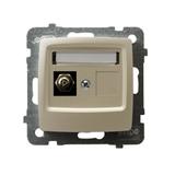 KARO Gniazdo ekwipotencjalne pojedyncze - kolor ecru perłowy