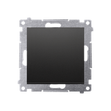 Simon 54 Przycisk pojedynczy rozwierny bez piktogramu 10A szybkozłączka czarny