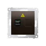 Simon 54 Gniazdo światłowodowe / optyczne pojedyncze SC/APC brąz mat