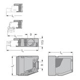 obudowa zabezpieczająca przewody 2-bieg. pomarańczowa raster 5,08 mm