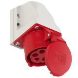 GNIAZDO STAŁE 16A 400V 3P+Z+N  mała obudowa IP44