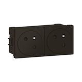Mosaic - Gniazdo 2x2P+Z 16A - 250 V Zespolone Przekręcone Pod Kątem 45O - Zaciski Automatyczne - 079192L LEGRAND