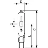 Lampa metalohalogenkowa 70W G8,5 230V 3000K barwa ciepła przeźroczysta CDM-TC PHILIPS