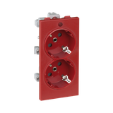 Simon Connect Gniazdo podwójne CIMA schuko 2x230V 16A czerwony S1/6 KONTAKT