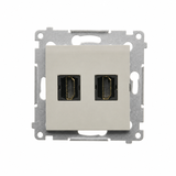 Simon 54 Gniazdo HDMI podwójne kaszmir mat DGHDMI2.01/42
