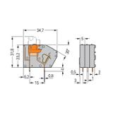 złączka do płytek drukowanych rozłączalna szara raster 5 mm /96szt./ WAGO