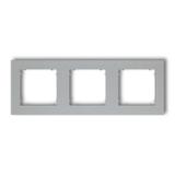 MINI Ramka uniwersalna potrójna z tworzywa srebrny metalik