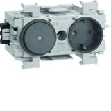 tehalit.WA Gniazdo SCHUKO z przełącz. WAGO montaż krawędziowy antracyt GS11019011 HAGER