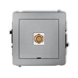 DECO Mechanizm gniazda antenowego pojedynczego typu F (SAT) pozłacany, bez pola opisowego srebrny me