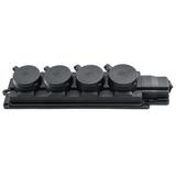 listwa gumowa 4-gniazdowa Czarna IP44 schuko D.3159/4-S PAWBOL