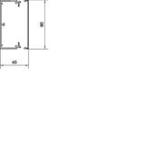tehalit.LF Kanał elektroinstalacyjny PVC 40x90mm szary LF4009007030 HAGER