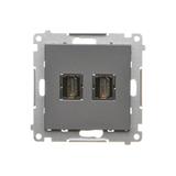 Simon 55 Gniazdo HDMI podwójne Grafitowy mat TGHDMI2.01/116 KONTAKT