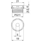 90, ZAŚLEPKI PG11 Z PRZEB.PRZEP.SZ
