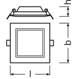 Oprawa DOWNLIGHT SLIM SQUARE 105 6W 4000K WT IP20