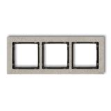 "DECO Ramka potrójna - beton (ramka: jasnoszara