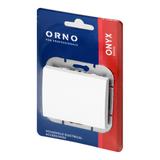 Łącznik podtynkowy jednobiegunowy Onyx, 10A, 250V, WP-1O, biały OR-OE-7500/W ORNO