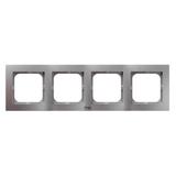 AS Ramka poczwórna do łączników IP-44 - kolor srebro