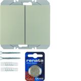 BERKER K.5 KNX RF quicklink Przycisk radiowy podwójny płaski stal lakierowana 85656273 HAGER