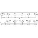 Szyna uziemiająca dł. 290 mm, St/tZn