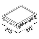tehalit.VE-EE Pokrywa pełna VDE09 200x253 wykładzina 12mm czarny PA VDE09129005 HAGER