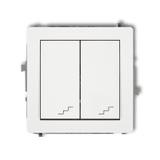 DECO Mechanizm łącznik apodwójnego schodowego biały mat