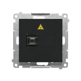 Simon 55 Gniazdo światłowodowe / optyczne pojedyncze SC/APC Czarny mat