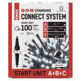 Lampki choinkowe Standard zestaw zasilacz + 100LED 10m zimna biel IP44 timer D1AC01 EMOS
