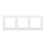 Simon 10 Ramka 3-krotna - uniwersalna poziom i pion biały