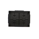 Simon 54 Gniazdo podwójne Schuko n/t IP44 z przesłonami wersja skandynawska 16A z. śrub. czarny