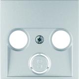 BERKER B.Kwadrat/B.7 Płytka czołowa do gniazda antracytowego 2- i 3-wyj. aluminium 12031404 HAGER