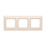 Simon 54 Premium Ramka 3-krotna PREMIUM do puszek karton-gips IP20 / IP44 kremowy