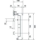 univers N HC 300x250mm zestaw z pokrywą pełną z TS35 UC21RK HAGER