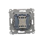 Simon 54 Łącznik roletowy trójpozycyjny 1-0-2 złoty mat DZW1K.01/44 KONTAKT