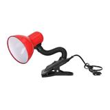 LATSA, lampa biurkowa z klipsem, 40W, E27, stal + tworzywo, czerwona DL-3/R ORNO