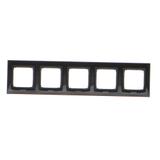 Simon 54 Premium Ramka 5-krotna PREMIUM do puszek karton-gips IP20 / IP44 czarny DRK5/49 KONTAKT