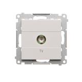 Simon 55 Gniazdo antenowe TV pojedyncze Do instalacji indywidualnych Jasnoszary mat