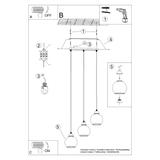 Sollux Lampa wisząca ALINO 3 czarna SL.1142