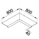 tehalit.AK Pokrywa kanału napodł Kąt wew 1-str skos dł. 800mm 150x40mm stal AKBI1500401 HAGER