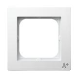AS ANTYBAKTERYJNY Ramka pojedyncza produkt zawiera szkło fosforanowo-srebrowe - kolor biały
