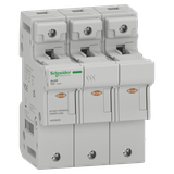 Podstawa bezpiecznikowa, Acti9 SBI, 3P, 50A, rozmiar wkładki 14 x 51mm, SBI-50-3