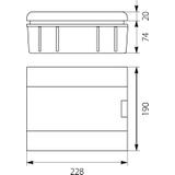 Rozdzielnica podtynkowa 1x8 IP40 SRp-8/B (N+PE) 2.12 OPATÓWEK