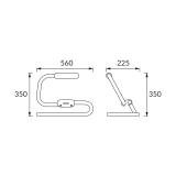 Statyw BAZA 35 stojak do naświetlacza kolor żółty wys 35 szer 56 gleb 22,5