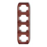 TREND Ramka pionowa poczwórna brązowy metalik