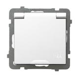 AS ANTYBAKTERYJNY Gniazdo bryzgoszczelne z uziemieniem IP-44 wieczko w kolorze wyrobu, produkt zawie