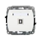 TREND Mechanizm gniazda pojedynczego USB A-B 2.0 biały