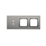 Simon 54 Touch Panel dotykowy S54 Touch 3 moduły 2 pola dotykowe pionowe + 2 otwory na osprzęty S54 srebrna mgła DSTR3300/71 KONTAKT