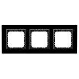 SONATA Ramka potrójna - kolor czarne szkło R-3RGC/32/25