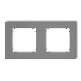 MINI Ramka uniwersalna podwójna z tworzywa szary mat