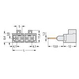 Male connector for rail-mount terminal b /50szt./ WAGO