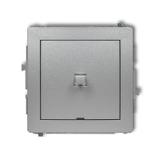 DECO Mechanizm łącznika krzyżowego w stylu amerykańskim (jeden klawisz, bez piktogramu) srebrny meta